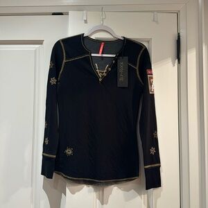 Alp N Rock Black LS Henley Alpine Ski Canada - Size S